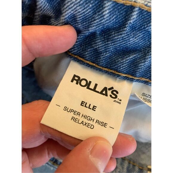 Rolla's Elle Super High Rise Relaxed Jeans Vanessa distressed light size 27 NEW - Picture 9 of 11